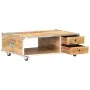 Massiver Couchtisch aus rohem Mangoholz, 89 x 59 x 33 cm von vidaXL, Couchtisch - Ref: Foro24-323408, Preis: 130,50 €, Rabatt: %