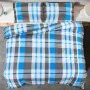Blue and gray cotton duvet cover set 140x200 cm by vidaXL, Duvet covers - Ref: Foro24-136062, Price: 22,52 €, Discount: %