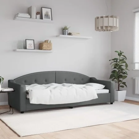 Sofá cama tela gris oscuro 80x200 cm de vidaXL, Camas y somieres - Ref: Foro24-354179, Precio: 183,32 €, Descuento: %