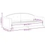 Sofá cama tela gris oscuro 80x200 cm de vidaXL, Camas y somieres - Ref: Foro24-354179, Precio: 183,32 €, Descuento: %