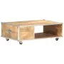 Solid raw mango wood coffee table 89x59x33 cm by vidaXL, Coffee table - Ref: Foro24-323408, Price: 130,51 €, Discount: %