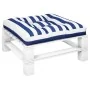 Cojín para palés tela a rayas azul y blanco 80x80x12 cm de vidaXL, Cojines para sillas y sofás - Ref: Foro24-360506, Precio: ...