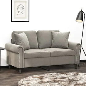 Cojines decorativos 2 uds terciopelo gris claro 40x40 cm de vidaXL, Cojines - Ref: Foro24-349485, Precio: 14,58 €, Descuento: %