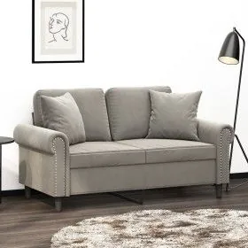 Decorative cushions 2 units light gray velvet 40x40 cm by vidaXL, Cushions - Ref: Foro24-349485, Price: 14,58 €, Discount: %
