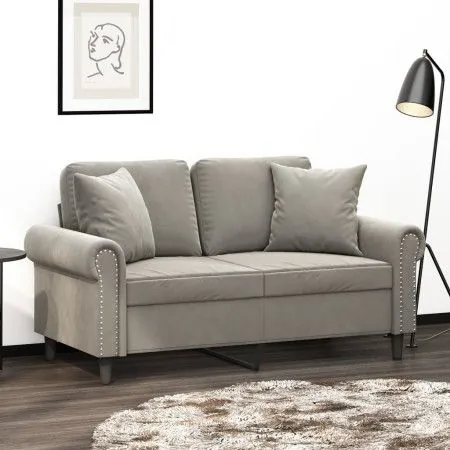 Cojines decorativos 2 uds terciopelo gris claro 40x40 cm de vidaXL, Cojines - Ref: Foro24-349485, Precio: 15,19 €, Descuento: %