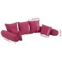 Cushion set 7 pieces pink fabric by vidaXL, Cushions for chairs and sofas - Ref: Foro24-350381, Price: 65,09 €, Discount: %