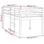 Hochbett aus massivem Kiefernholz 80x200 cm von vidaXL, Betten und Lattenroste - Ref: Foro24-821609, Preis: 134,02 €, Rabatt: %