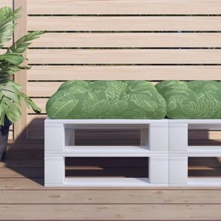 Cushion for pallets fabric leaf print 60x60x12 cm by vidaXL, Cushions for chairs and sofas - Ref: Foro24-360466, Price: 26,21...