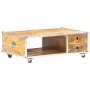 Solid raw mango wood coffee table 89x59x33 cm by vidaXL, Coffee table - Ref: Foro24-323408, Price: 130,51 €, Discount: %