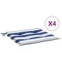 Garden chair cushions 4 pcs blue and white striped fabric 40x40x3cm by vidaXL, Cushions for chairs and sofas - Ref: Foro24-36...