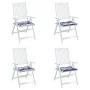 Garden chair cushions 4 pcs blue and white striped fabric 40x40x3cm by vidaXL, Cushions for chairs and sofas - Ref: Foro24-36...