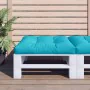 Cojín para palés tela turquesa 80x80x12 cm de vidaXL, Cojines para sillas y sofás - Ref: Foro24-360512, Precio: 46,51 €, Desc...