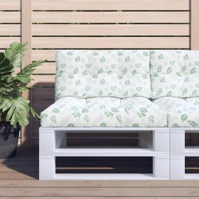 Kissen für Paletten, 2 Stück, Stoff mit Blattmuster von vidaXL, Kissen für Stühle und Sofas - Ref: Foro24-360707, Preis: 57,1...