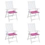 Gartenstuhlkissen 4 Stück rosa Stoff 40x40x3 cm von vidaXL, Kissen für Stühle und Sofas - Ref: Foro24-361027, Preis: 37,64 €,...