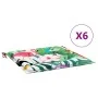 Garden chair cushions 6 pcs multicolored fabric 40x40x3 cm by vidaXL, Cushions for chairs and sofas - Ref: Foro24-361019, Pri...