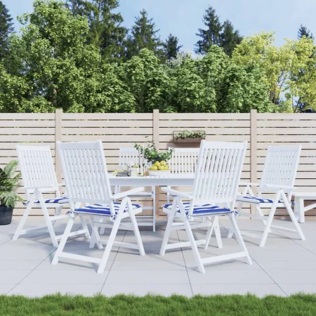 Cojines silla jardín 6 uds tela a rayas azul y blanco 50x50x3cm by vidaXL, Cushions for chairs and sofas - Ref: Foro24-361079...