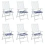 Cojines silla jardín 6 uds tela a rayas azul y blanco 50x50x3cm by vidaXL, Cushions for chairs and sofas - Ref: Foro24-361079...