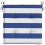 Cojines silla jardín 6 uds tela a rayas azul y blanco 50x50x3cm by vidaXL, Cushions for chairs and sofas - Ref: Foro24-361079...