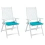 Garden chair cushions 2 pcs turquoise fabric 40x40x3 cm by vidaXL, Cushions for chairs and sofas - Ref: Foro24-361029, Price:...