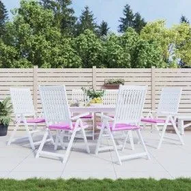 Cojines de silla de jardín 6 uds tela rosa 40x40x3 cm de vidaXL, Cojines para sillas y sofás - Ref: Foro24-361028, Precio: 53...