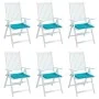Gartenstuhlkissen 6 Stück türkisfarbener Stoff 50x50x3 cm von vidaXL, Kissen für Stühle und Sofas - Ref: Foro24-361097, Preis...