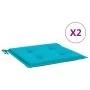 Garden chair cushions 2 pcs turquoise fabric 50x50x3 cm by vidaXL, Cushions for chairs and sofas - Ref: Foro24-361095, Price:...