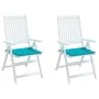 Garden chair cushions 2 pcs turquoise fabric 50x50x3 cm by vidaXL, Cushions for chairs and sofas - Ref: Foro24-361095, Price:...