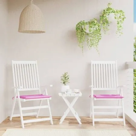 Gartenstuhlkissen, 2 Stück, rosa Stoff, 50x50x3 cm. von vidaXL, Kissen für Stühle und Sofas - Ref: Foro24-361092, Preis: 26,4...