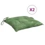 Chair cushions 2 pcs fabric leaf print 40x40x7 cm by vidaXL, Cushions for chairs and sofas - Ref: Foro24-361498, Price: 23,74...