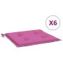 Garden chair cushions 6 pcs pink fabric 50x50x3 cm by vidaXL, Cushions for chairs and sofas - Ref: Foro24-361094, Price: 62,7...