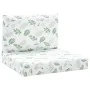 Cojines para palés 2 unidades tela Oxford estampado de hojas by vidaXL, Cushions for chairs and sofas - Ref: Foro24-361769, P...