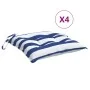 Cojines de silla 4 uds tela Oxford rayas azul blanco 50x50x7 cm de vidaXL, Cojines para sillas y sofás - Ref: Foro24-361544, ...