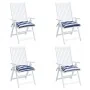 Cojines de silla 4 uds tela Oxford rayas azul blanco 50x50x7 cm de vidaXL, Cojines para sillas y sofás - Ref: Foro24-361544, ...