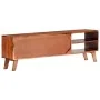 Gray Sheesham solid wood TV cabinet 140x30x35 cm by vidaXL, TV Furniture - Ref: Foro24-286369, Price: 179,52 €, Discount: %