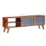 Gray Sheesham solid wood TV cabinet 140x30x35 cm by vidaXL, TV Furniture - Ref: Foro24-286369, Price: 179,52 €, Discount: %