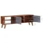 Gray Sheesham solid wood TV cabinet 140x30x35 cm by vidaXL, TV Furniture - Ref: Foro24-286369, Price: 179,52 €, Discount: %