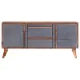Massives graues Holz-Sideboard 120x30x55 cm von vidaXL, Sideboards - Ref: Foro24-286371, Preis: 257,68 €, Rabatt: %