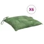 Chair cushions 6 pcs fabric leaf print 50x50x7 cm by vidaXL, Cushions for chairs and sofas - Ref: Foro24-361557, Price: 49,63...