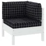 Cushions for pallets, 3 pieces, black checkered Oxford fabric by vidaXL, Cushions for chairs and sofas - Ref: Foro24-361786, ...