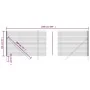 Anthrazitgrauer verzinkter Stahldrahtzaun 1,4x10 m von vidaXL, Zaunpaneele - Ref: Foro24-154211, Preis: 86,83 €, Rabatt: %