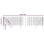 Anthrazitgrauer verzinkter Stahldrahtzaun 1x25 m von vidaXL, Zaunpaneele - Ref: Foro24-154217, Preis: 129,36 €, Rabatt: %