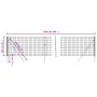Cerca de alambre de acero galvanizado gris antracita 1x25 m de vidaXL, Paneles de vallas - Ref: Foro24-154217, Precio: 129,36...