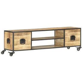Solid mango wood TV stand 130x30x39 cm by vidaXL, TV Furniture - Ref: Foro24-286377, Price: 189,63 €, Discount: %