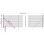 Galvanized steel wire fence in anthracite grey, 1.8x10 meters. by vidaXL, fence panels - Ref: Foro24-154213, Price: 110,56 €,...