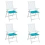 Cojines para silla de jardín 4 uds tela turquesa 50x50x3 cm by vidaXL, Cushions for chairs and sofas - Ref: Foro24-361096, Pr...