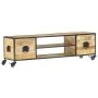 Mueble de TV de madera maciza de mango 130x30x39 cm de vidaXL, Muebles TV - Ref: Foro24-286377, Precio: 189,63 €, Descuento: %