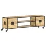 Mueble de TV de madera maciza de mango 130x30x39 cm de vidaXL, Muebles TV - Ref: Foro24-286377, Precio: 189,63 €, Descuento: %