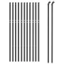 Anthrazitgrauer verzinkter Stahldrahtzaun 1,1x25 m von vidaXL, Zaunpaneele - Ref: Foro24-154218, Preis: 154,17 €, Rabatt: %