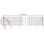 Anthrazitgrauer verzinkter Stahldrahtzaun 1,1x25 m von vidaXL, Zaunpaneele - Ref: Foro24-154218, Preis: 154,17 €, Rabatt: %