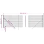 Anthrazitgrauer verzinkter Stahldrahtzaun 1,8x25 m von vidaXL, Zaunpaneele - Ref: Foro24-154221, Preis: 214,84 €, Rabatt: %